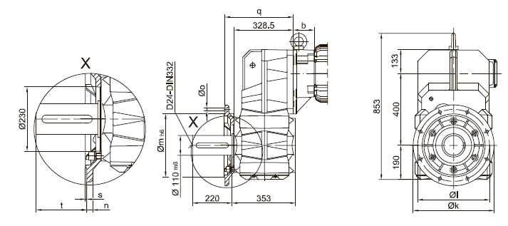 Фланец со сквозными отверстиями