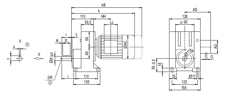 Монтажное исполнение на лапах