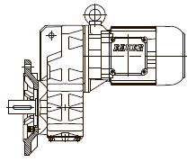 Цельный вал, фланцевое крепление к корпусу